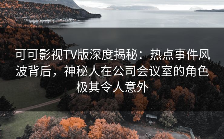 可可影视TV版深度揭秘：热点事件风波背后，神秘人在公司会议室的角色极其令人意外