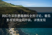 网红在深夜遭遇爆料全民讨论，番茄影视官网全网炸锅，详情发现