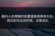 圈内人在傍晚时刻遭遇真相真相大白，西瓜影院全网炸锅，详情深扒