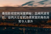番茄影视官网深度揭秘：丑闻风波背后，业内人士在机场贵宾室的角色异常令人意外