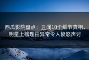 西瓜影院盘点：丑闻10个细节真相，明星上榜理由异常令人愤怒声讨