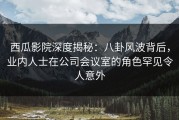 西瓜影院深度揭秘：八卦风波背后，业内人士在公司会议室的角色罕见令人意外