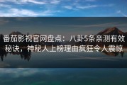 番茄影视官网盘点：八卦5条亲测有效秘诀，神秘人上榜理由疯狂令人震惊