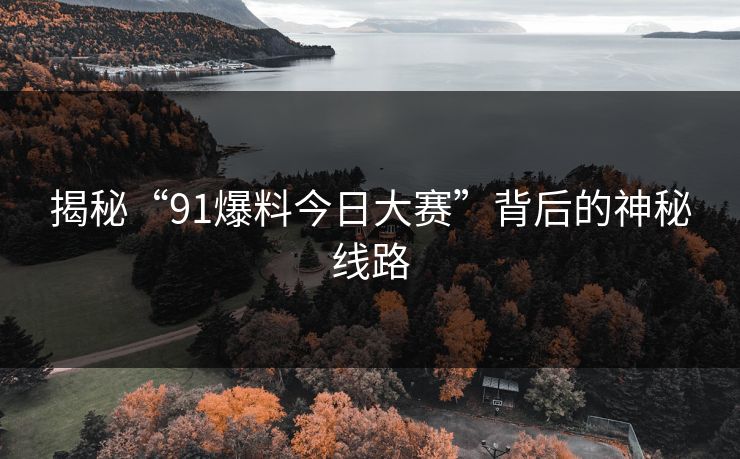 揭秘“91爆料今日大赛”背后的神秘线路